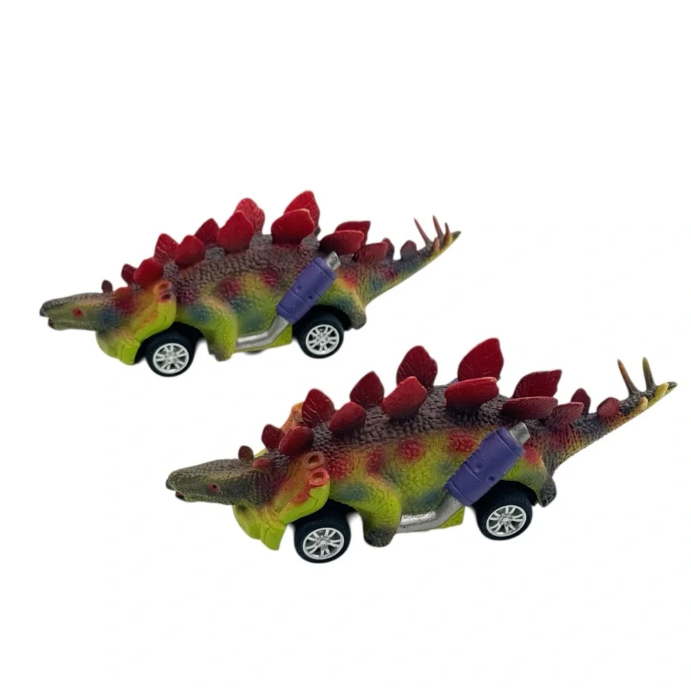 DINOBROS 12 Pack Dinosaur Pull Back Cars Toy Set Kids Gift Party Favors